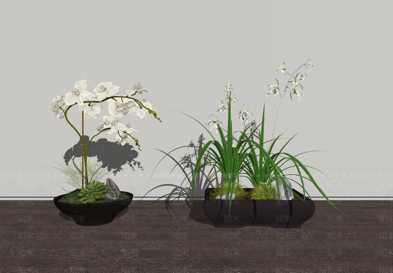 蝴蝶兰盆栽SU模型下载【ID:1209865385】