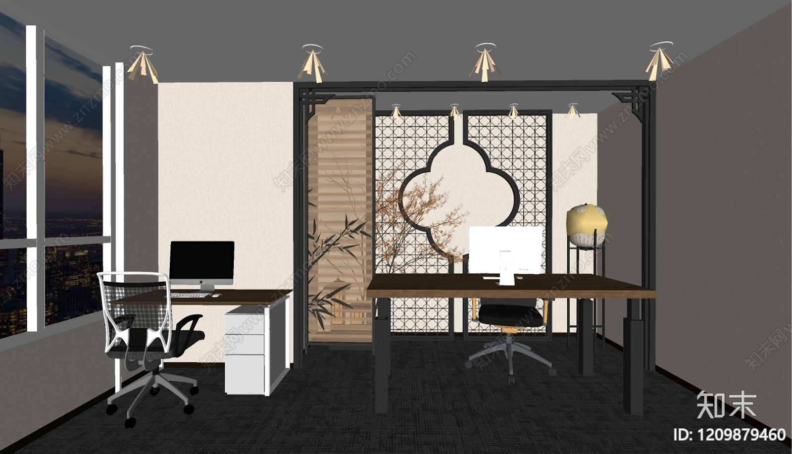 新中式中式直播间SU模型下载【ID:1209879460】