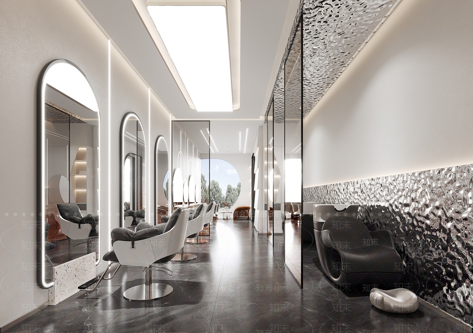 现代美发店3D模型下载【ID:1209880645】