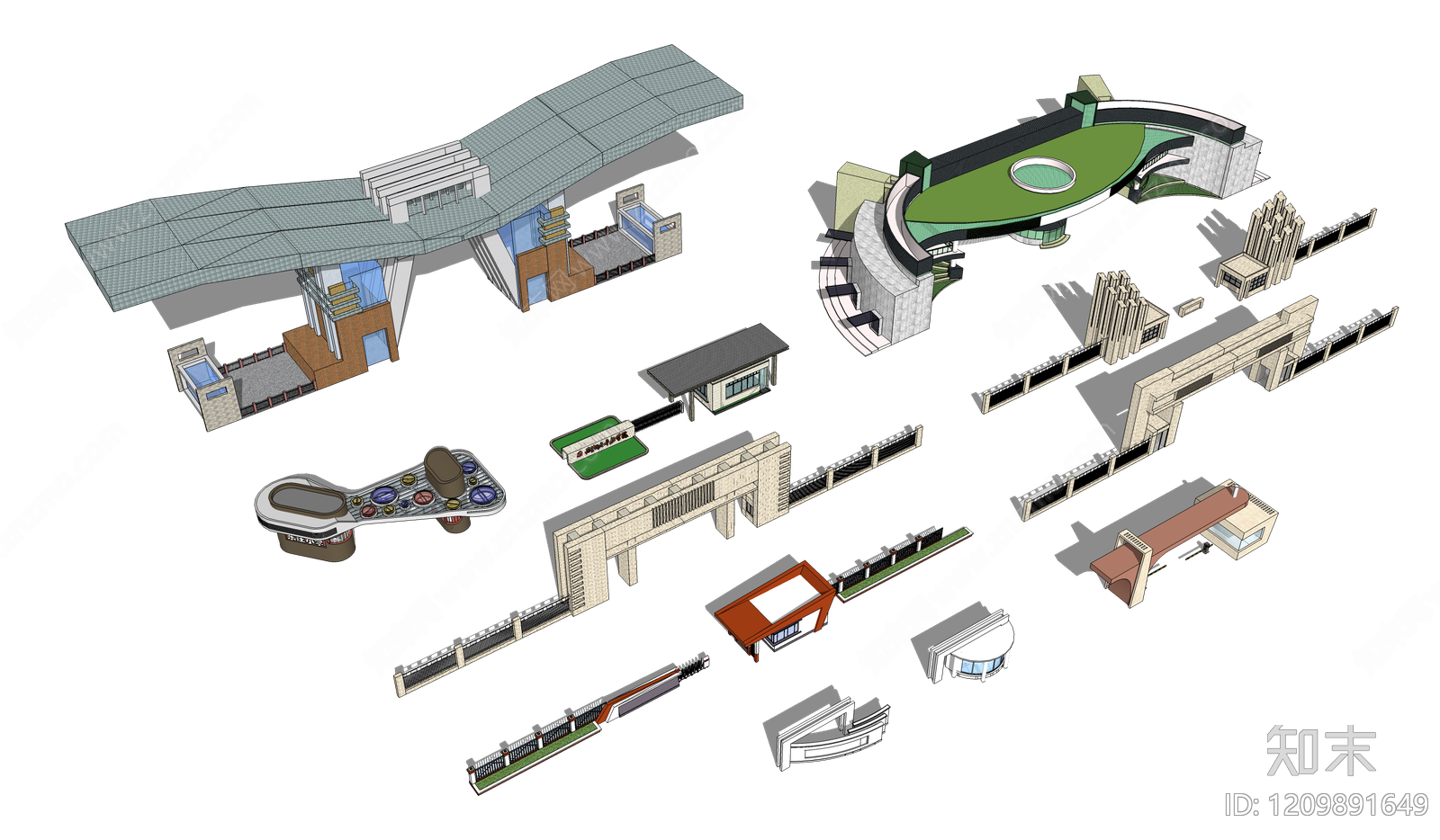 现代门卫室SU模型下载【ID:1209891649】