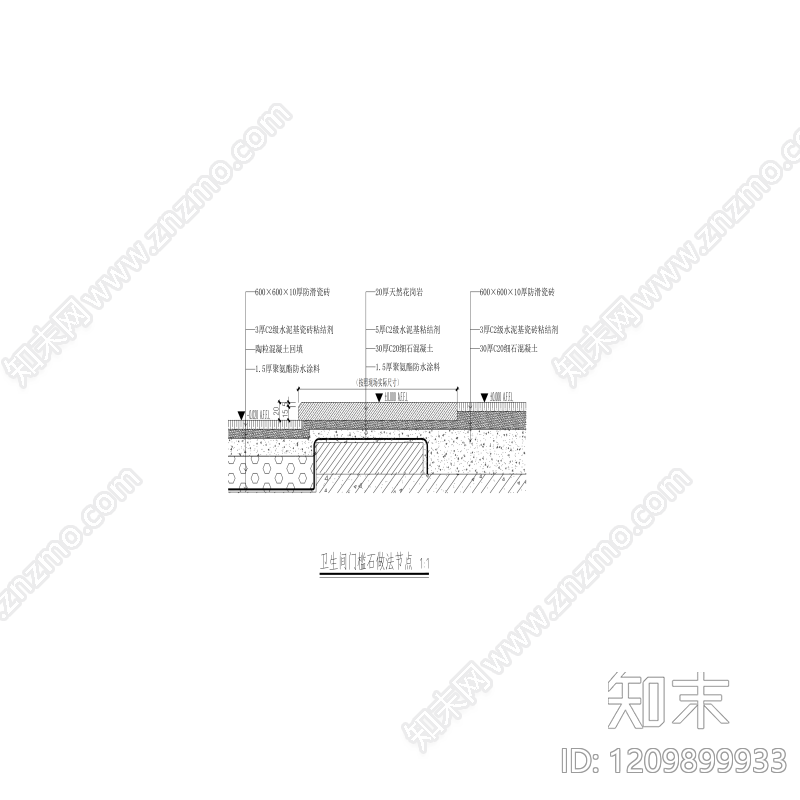 门槛石节点施工图下载【ID:1209899933】
