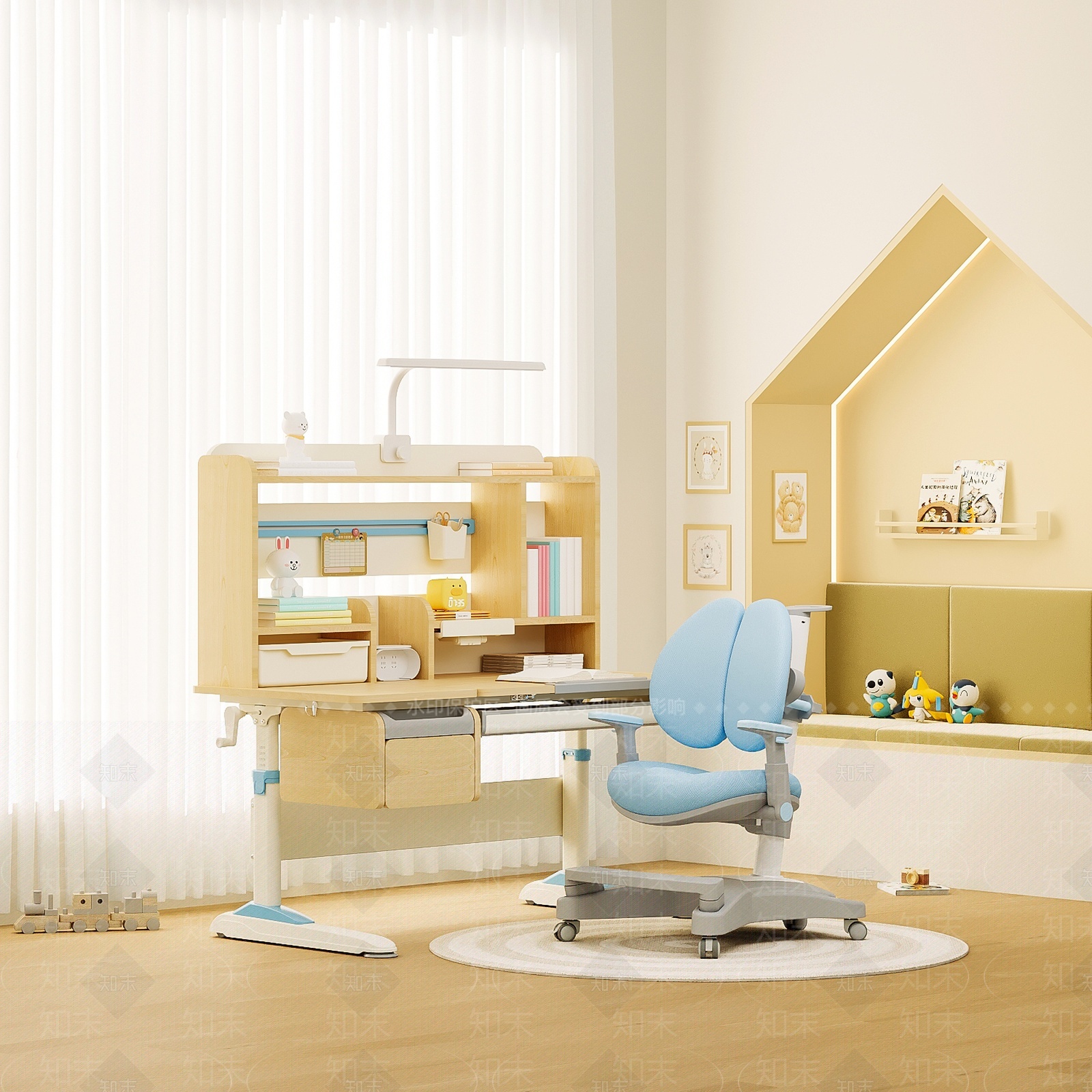 儿童桌椅3D模型下载【ID:1209900458】