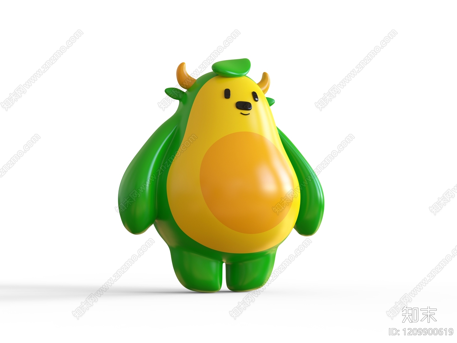 卡通拟人化雕塑摆件3D模型下载【ID:1209900619】