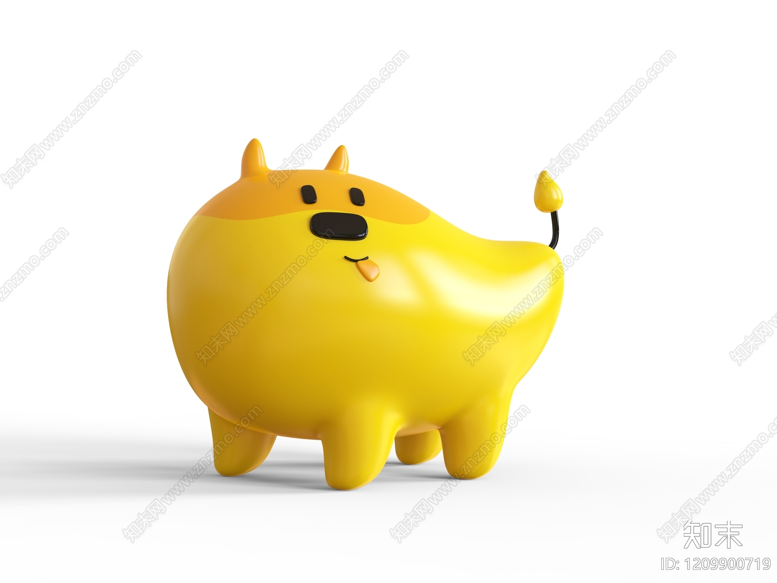 卡通萌系雕塑摆件3D模型下载【ID:1209900719】