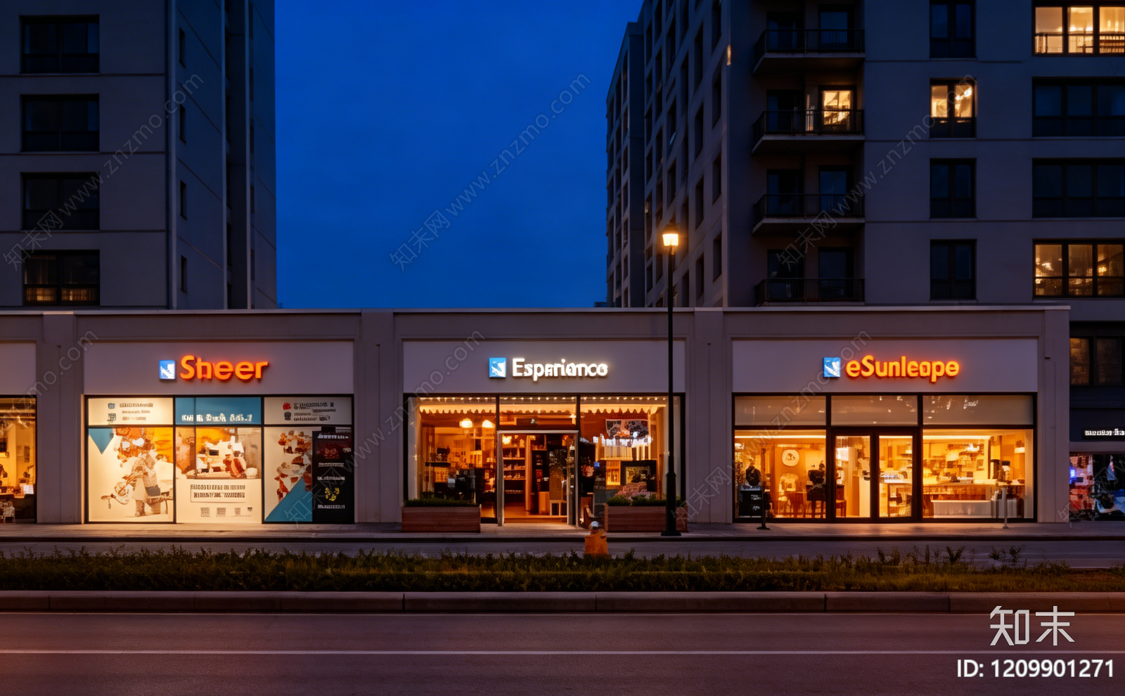 现代城市背景贴图材质精品下载_VRay贴图_知末网