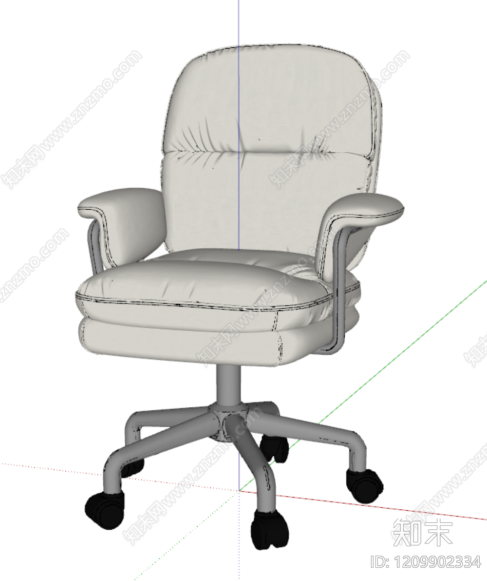 现代办公椅SU模型下载【ID:1209902334】