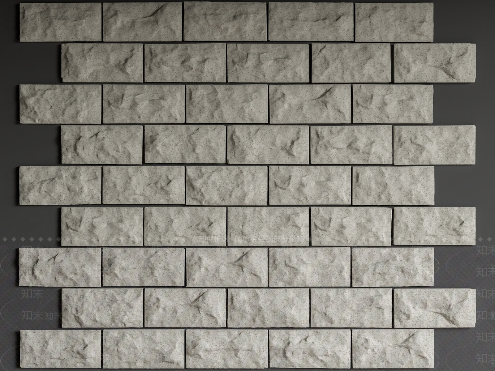 现代蘑菇石护墙板SU模型下载【ID:1209902634】