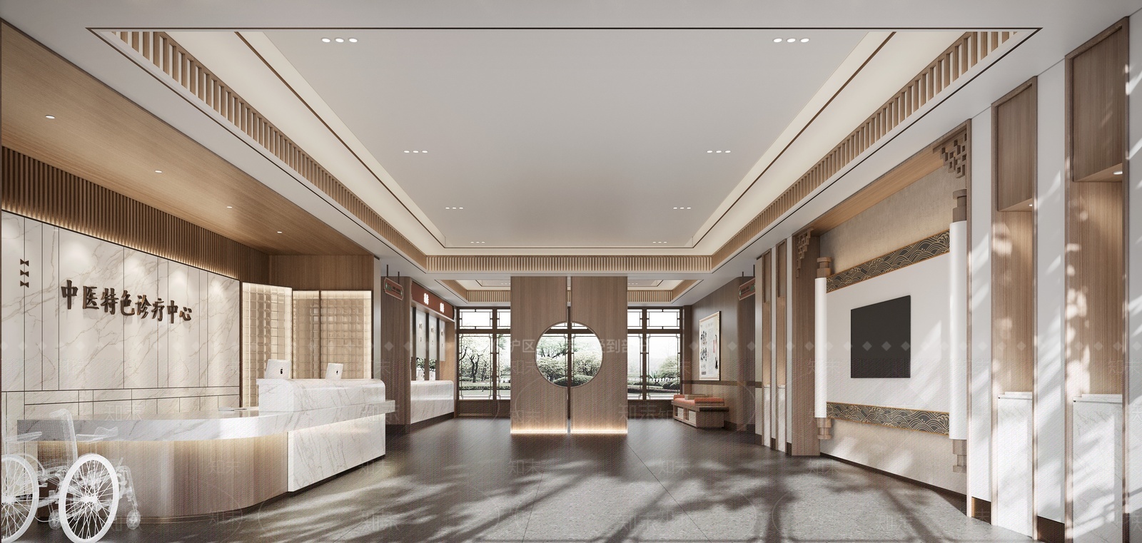 现代中医馆大堂3D模型下载【ID:1209903194】