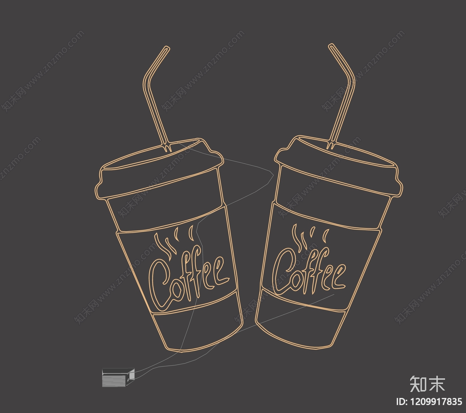 现代霓虹灯SU模型下载【ID:1209917835】