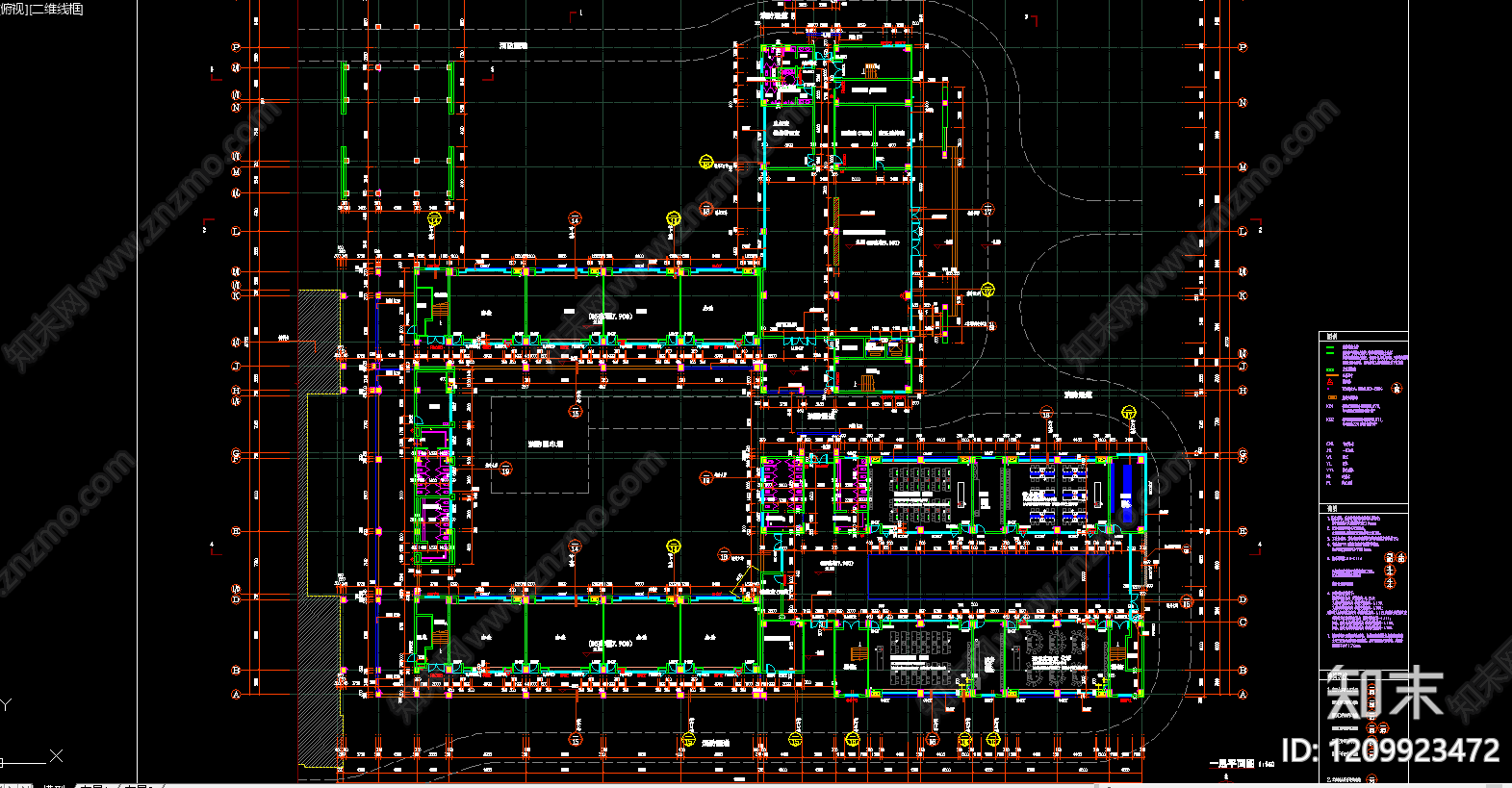 现代学校建筑cad施工图下载【ID:1209923472】