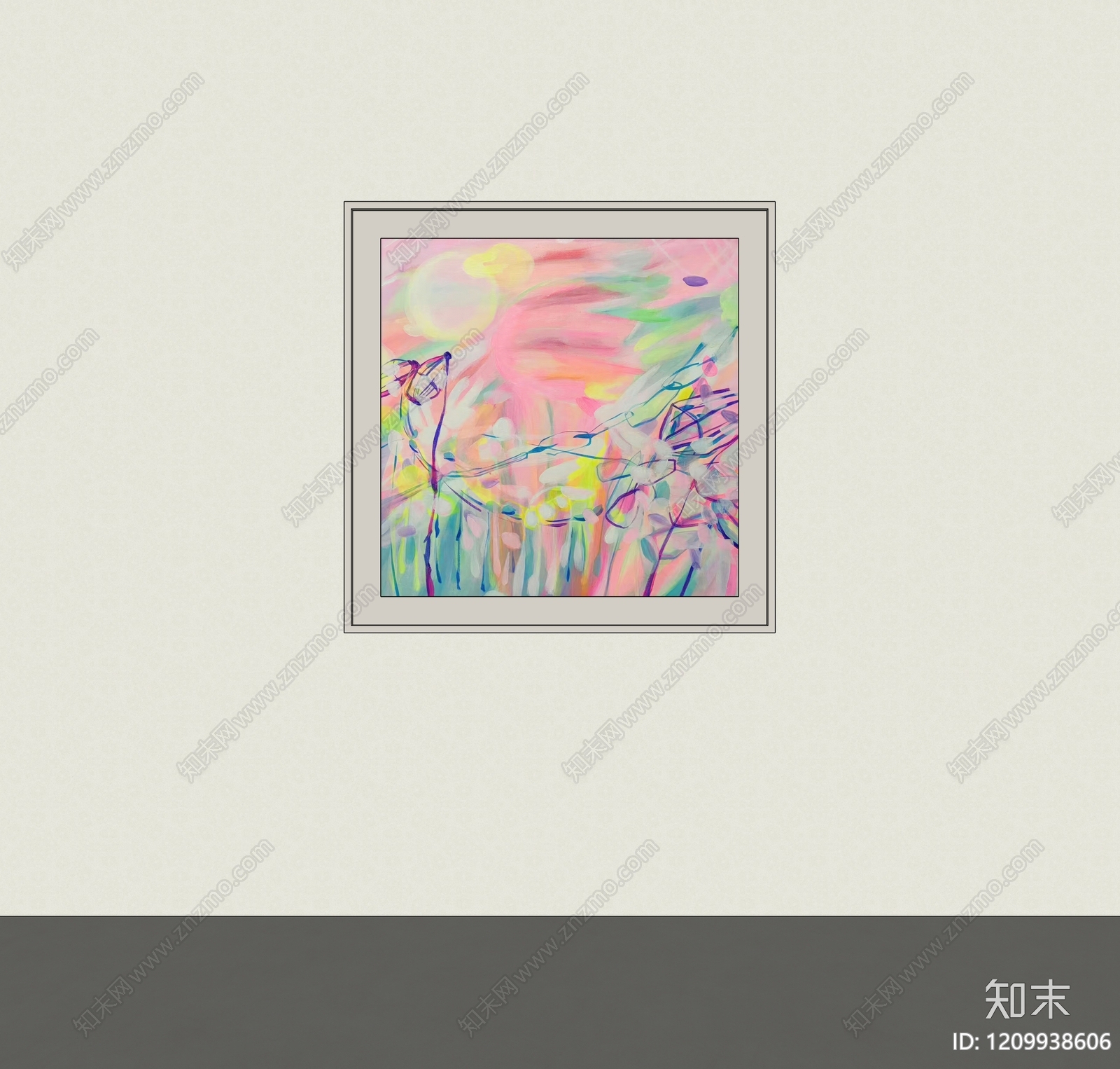 现代挂画SU模型下载【ID:1209938606】