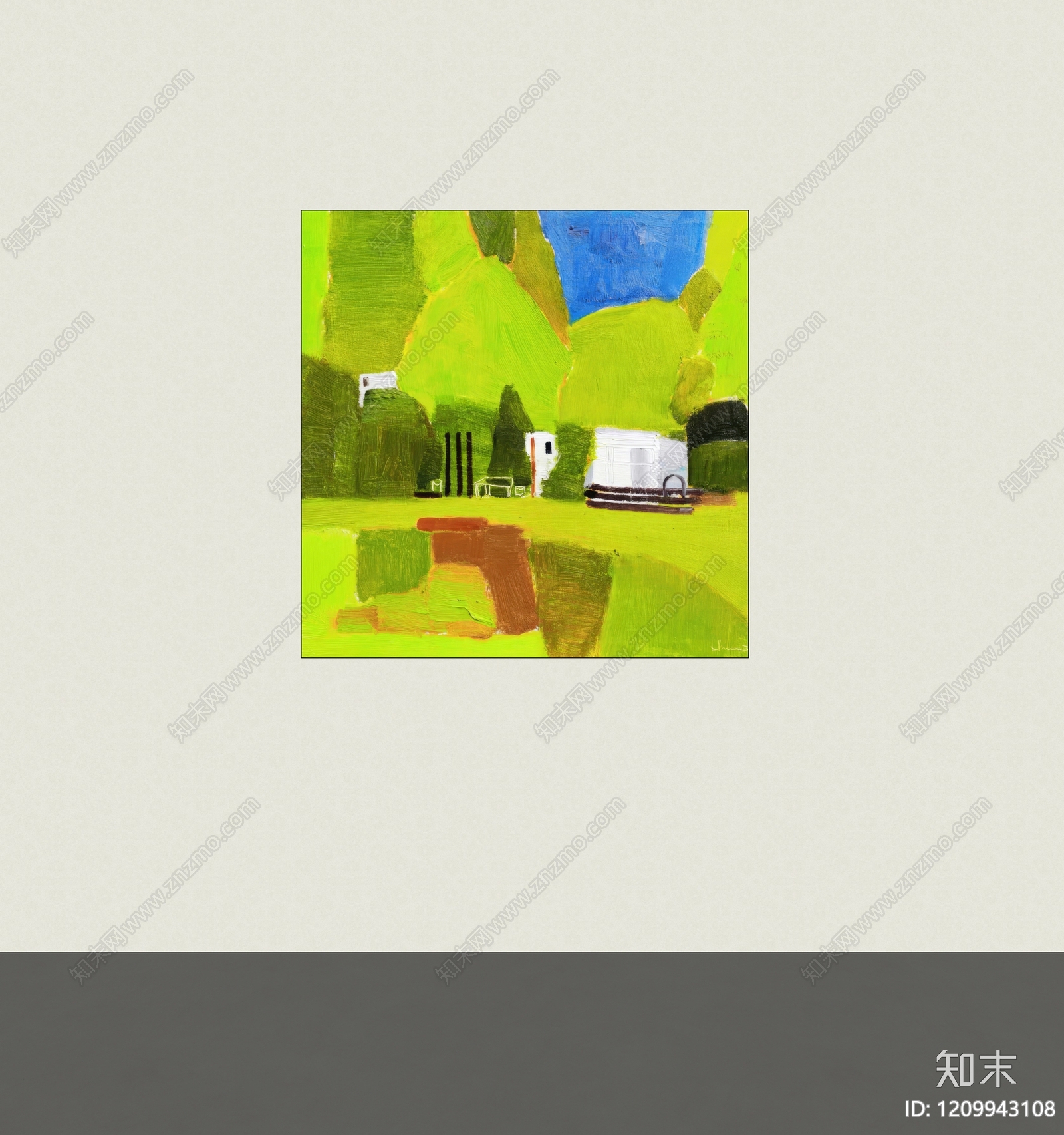 现代挂画SU模型下载【ID:1209943108】