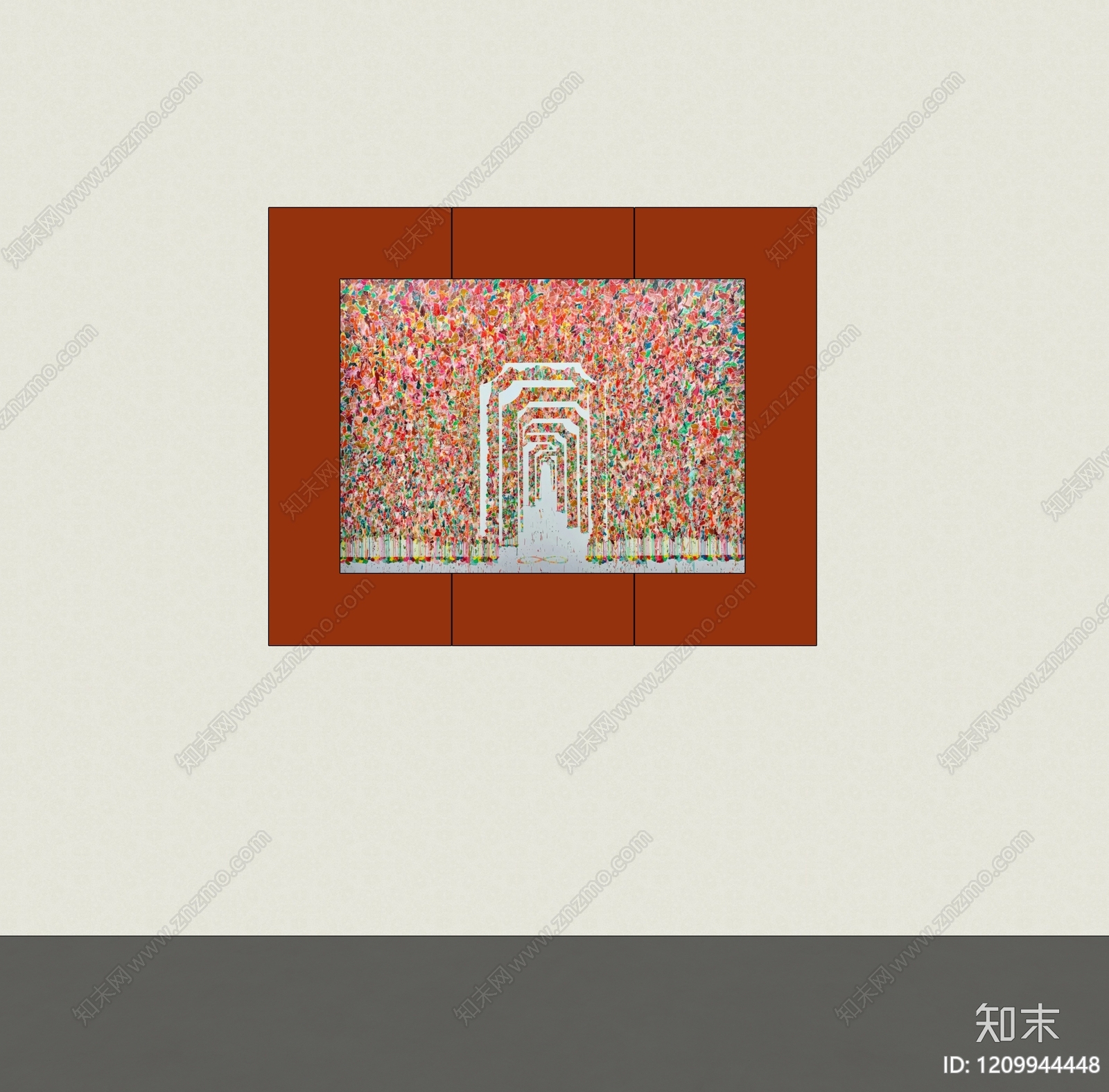 现代挂画SU模型下载【ID:1209944448】