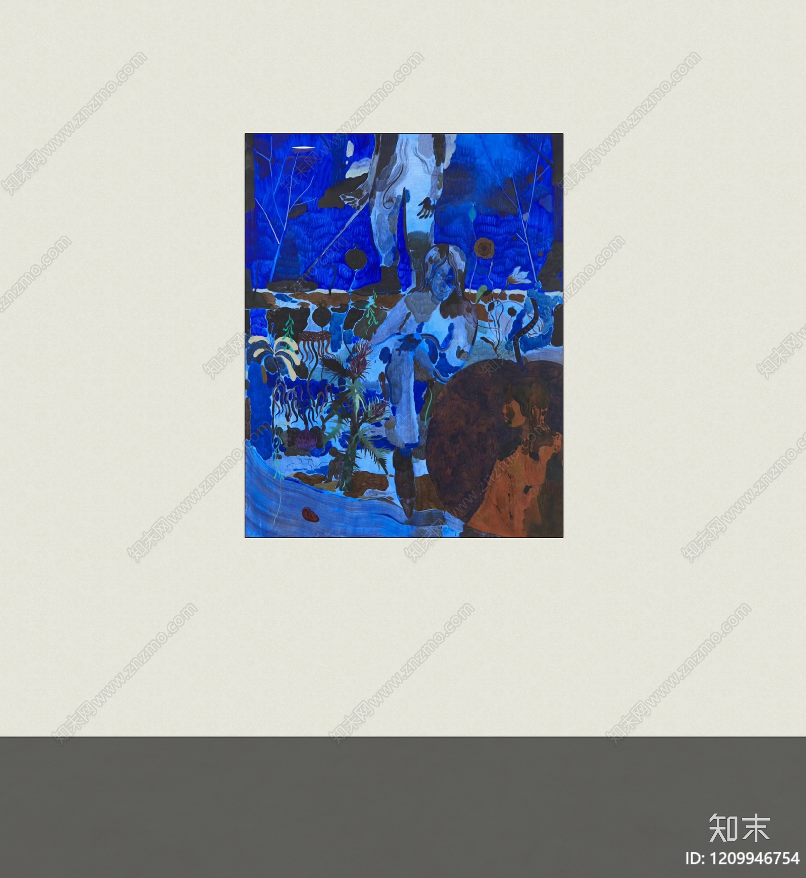 现代挂画SU模型下载【ID:1209946754】