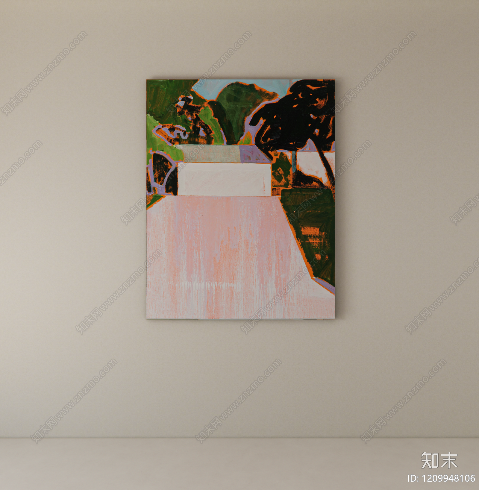 现代挂画SU模型下载【ID:1209948106】