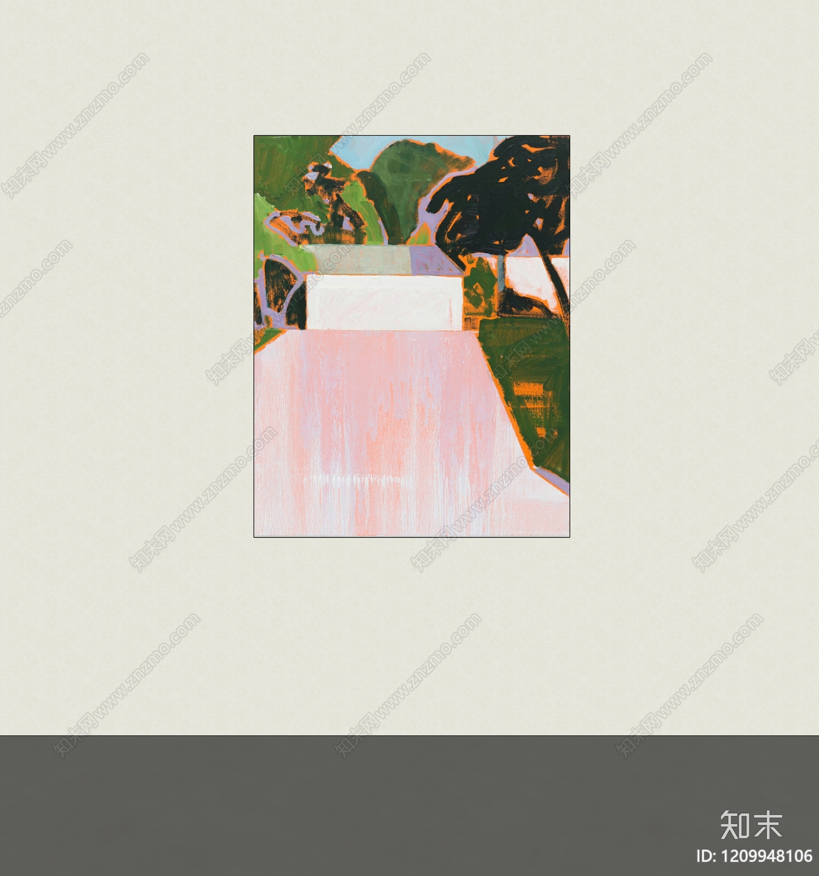现代挂画SU模型下载【ID:1209948106】