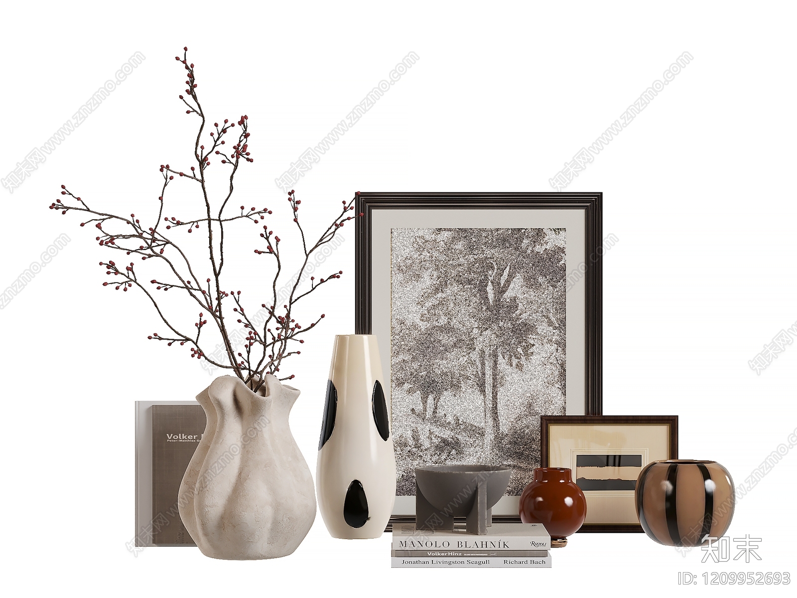 中古风摆件组合3D模型下载【ID:1209952693】