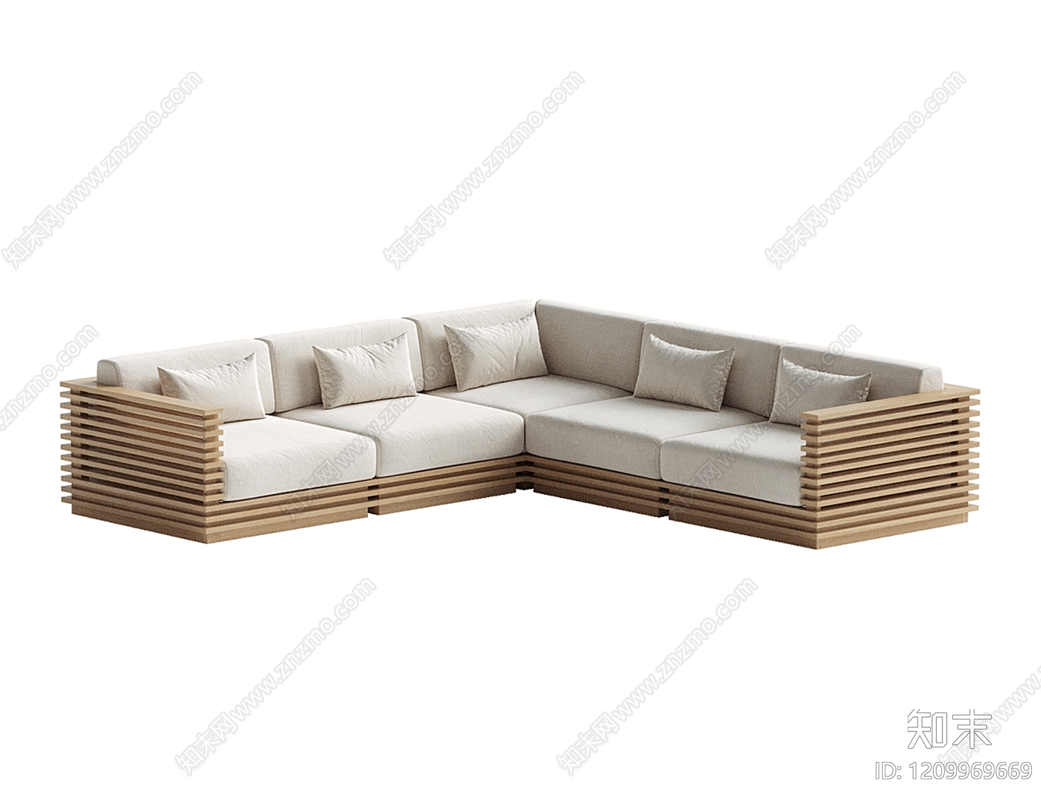 原木风户外沙发3D模型下载【ID:1209969669】
