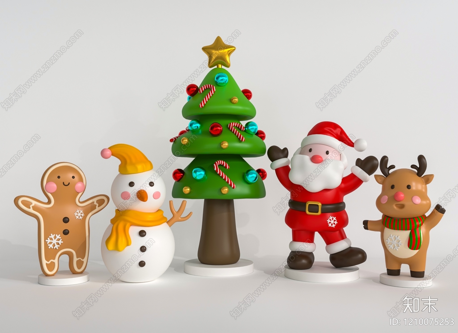 卡通圣诞风圣诞美陈3D模型下载【ID:1210075253】