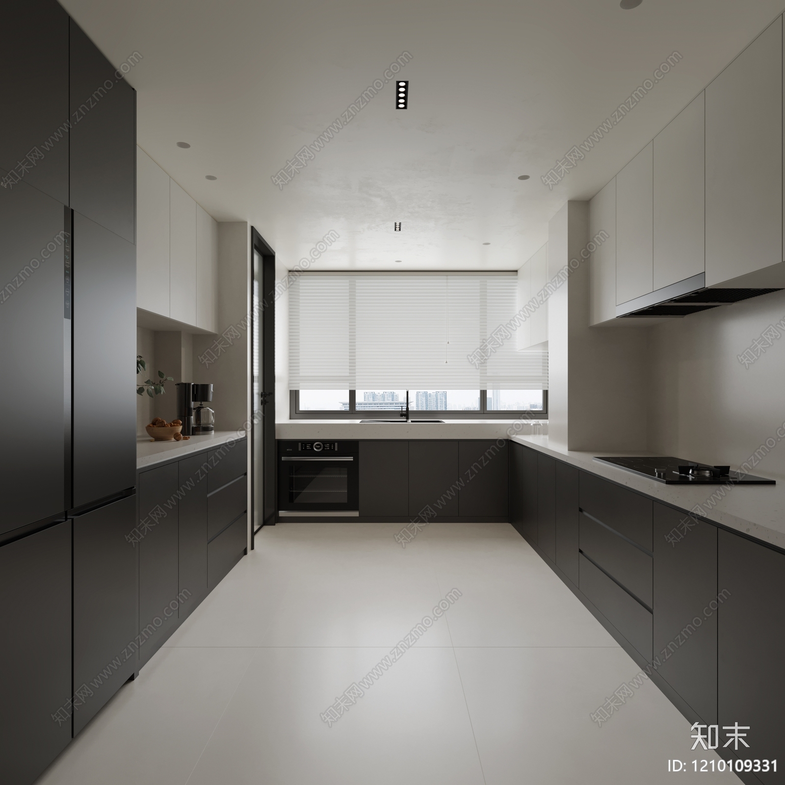 极简封闭式厨房3D模型下载【ID:1210109331】