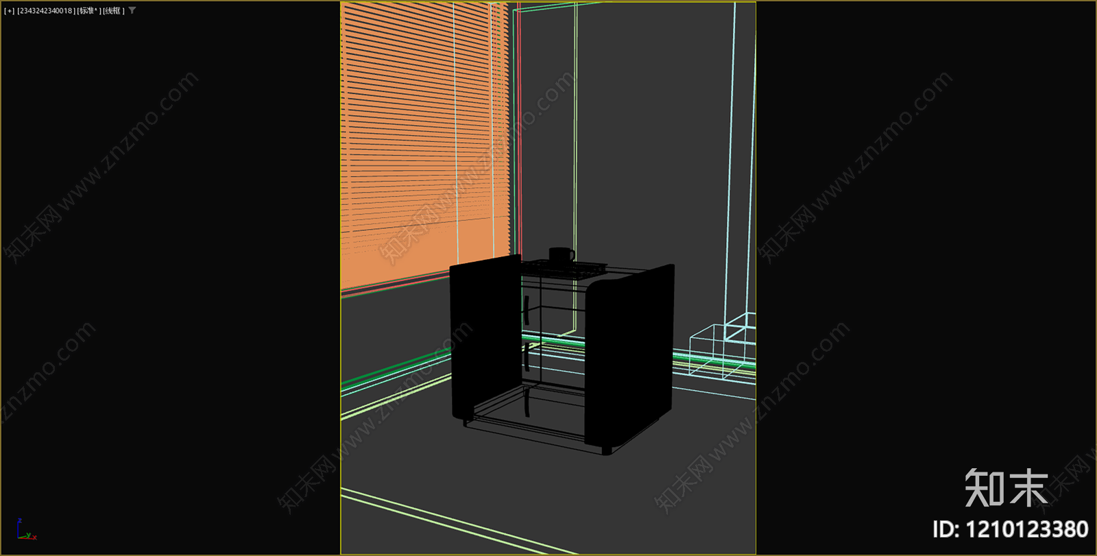 奶油风床头柜3D模型下载【ID:1210123380】