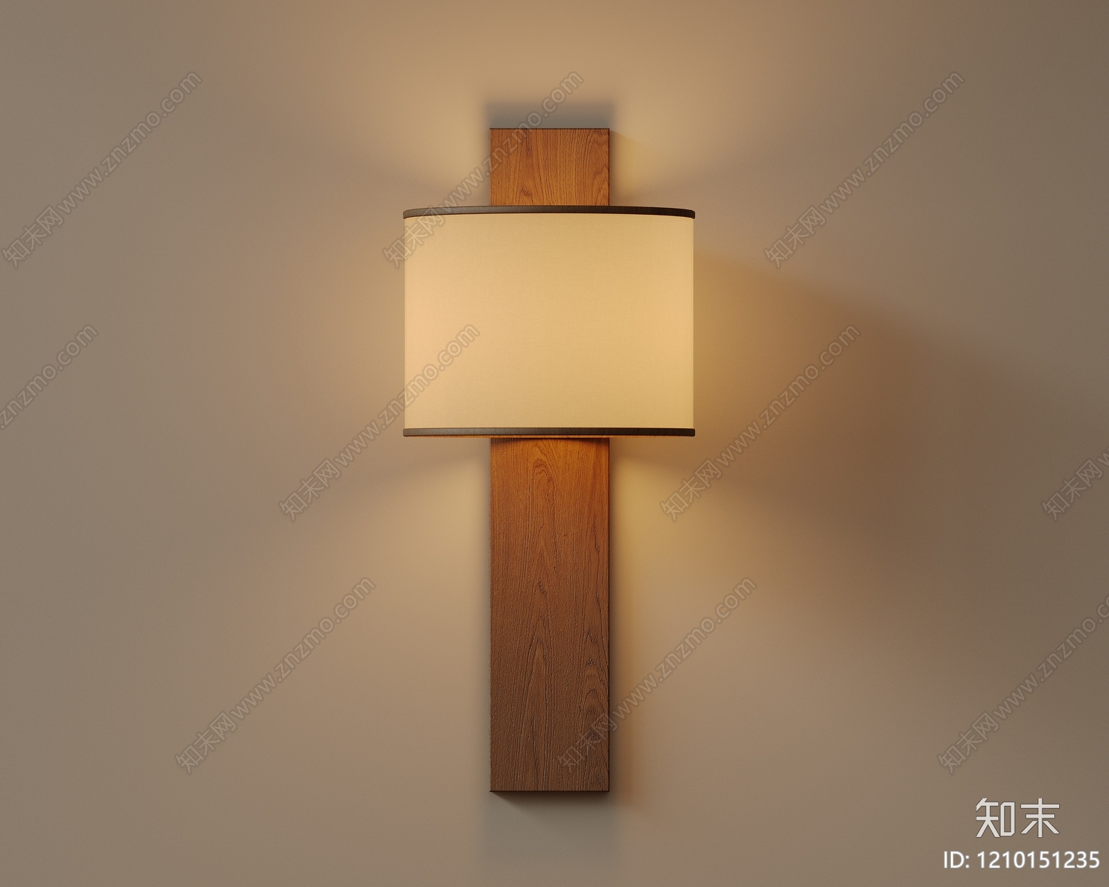 日式床头壁灯3D模型下载【ID:1210151235】