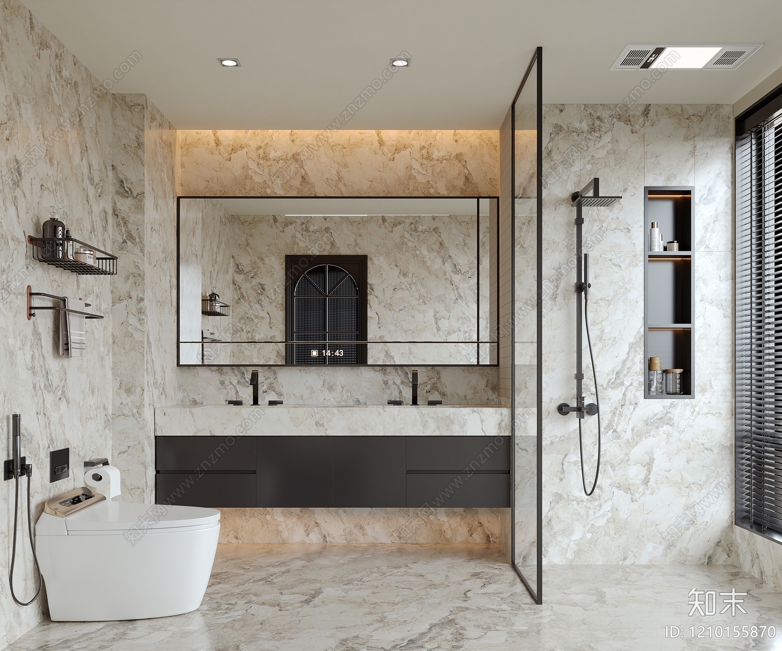 现代简约卫生间3D模型下载【ID:1210155870】