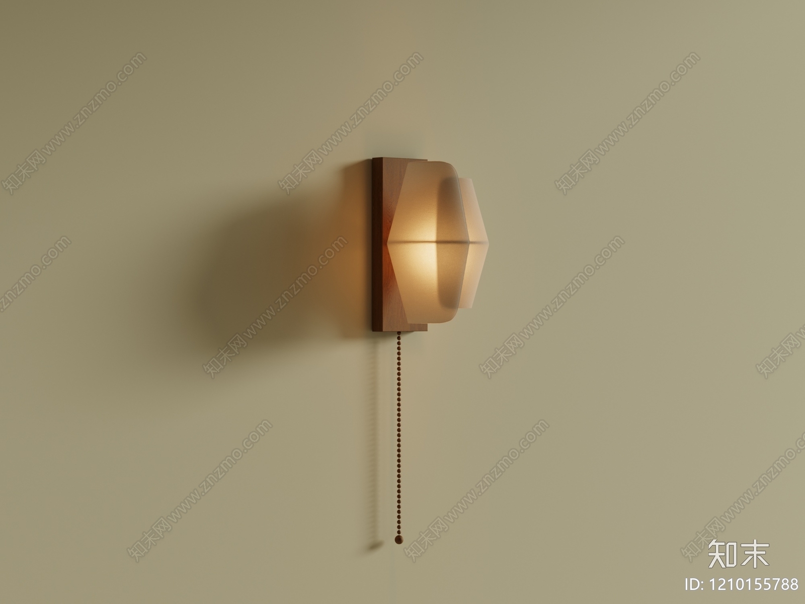 日式床头壁灯3D模型下载【ID:1210155788】