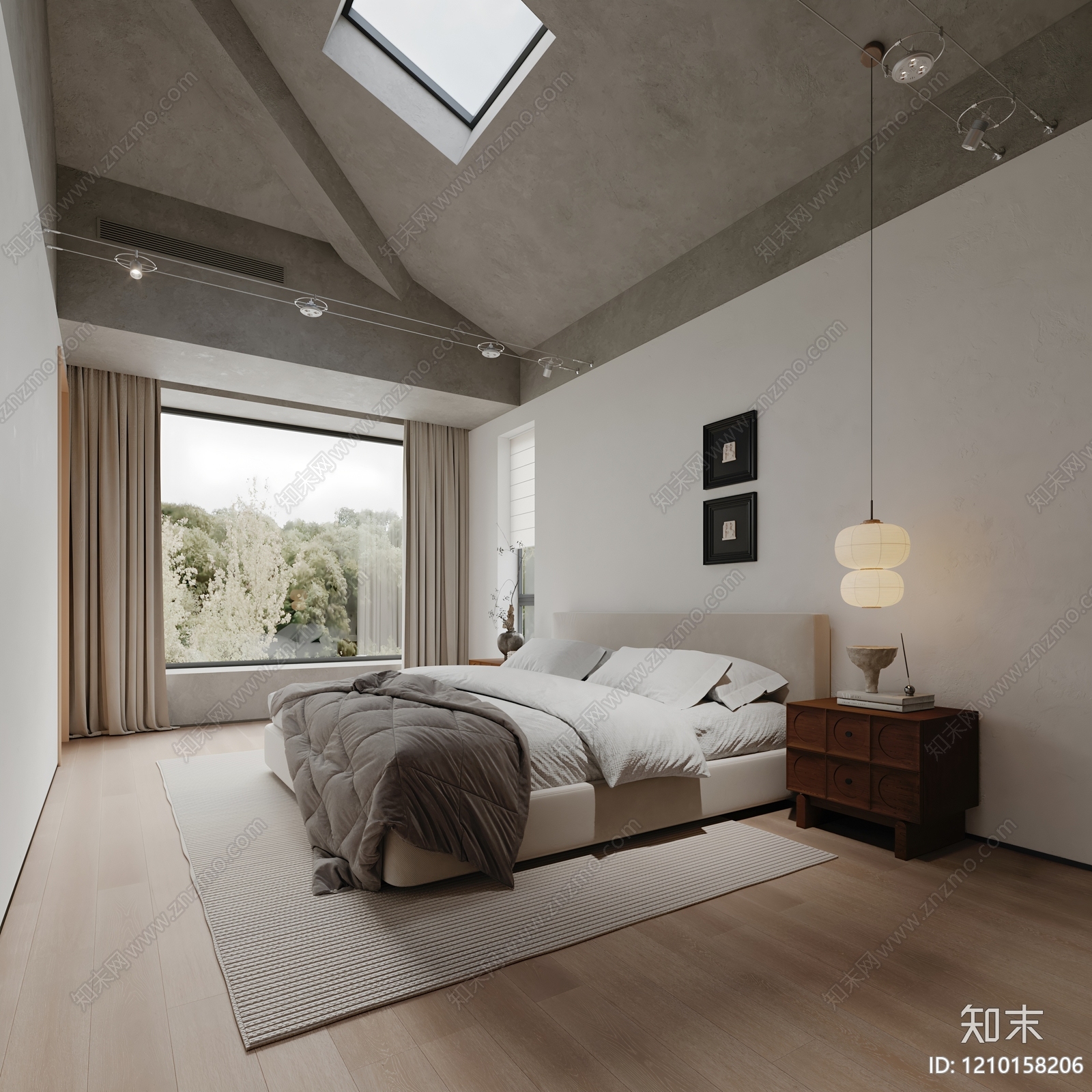 现代家居卧室SU模型下载【ID:1210158206】
