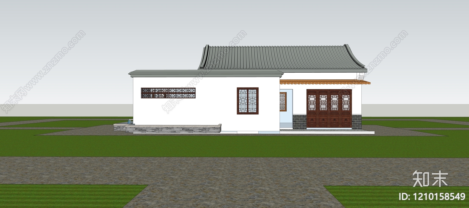 现代新中式其他公共建筑SU模型下载【ID:1210158549】