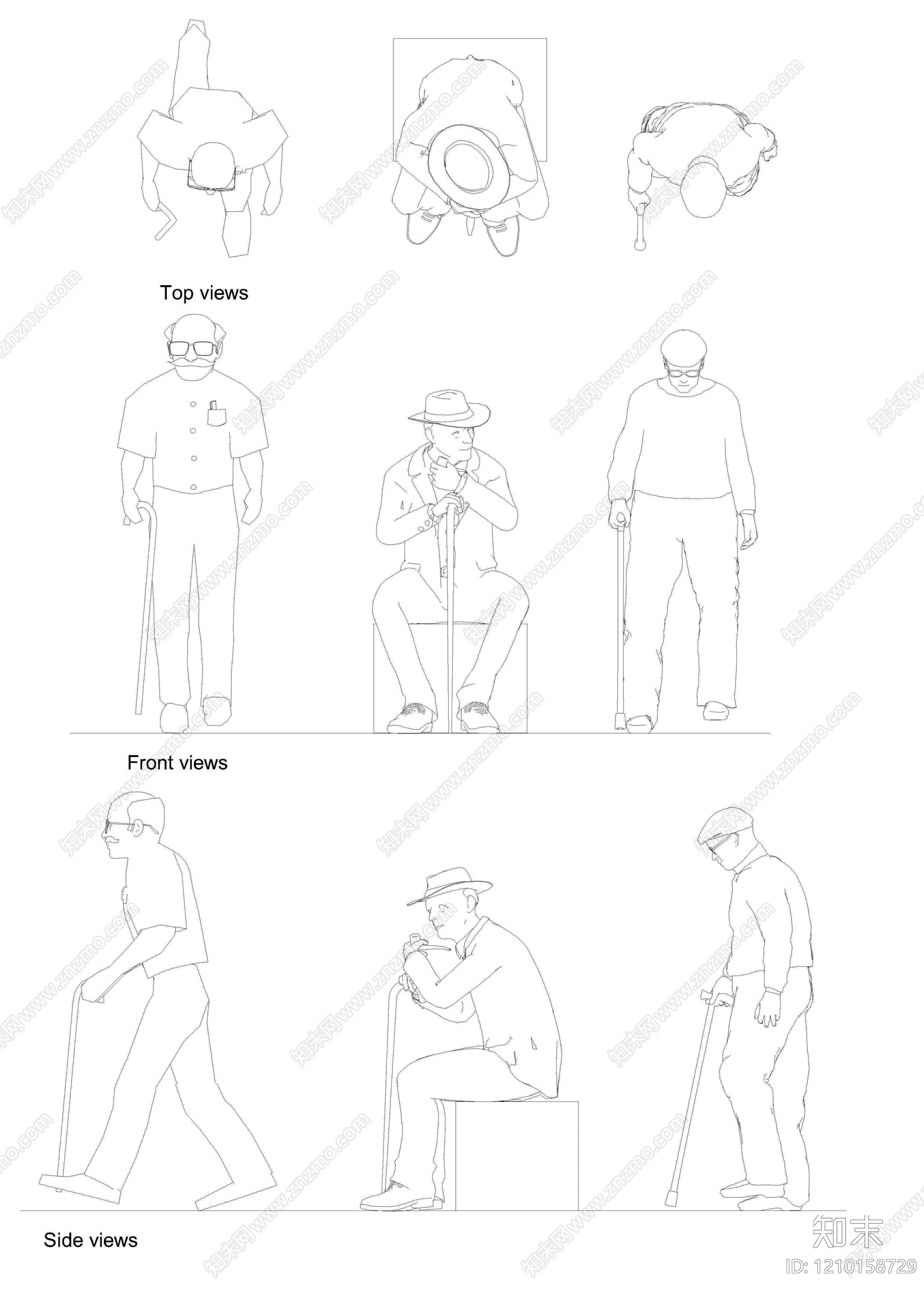 现代人物施工图下载【ID:1210158729】