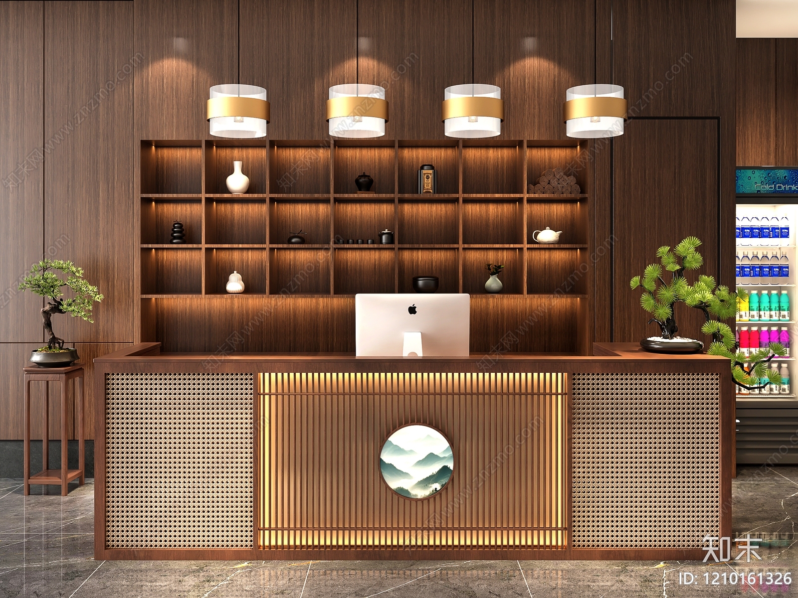 新中式前台3D模型下载【ID:1210161326】