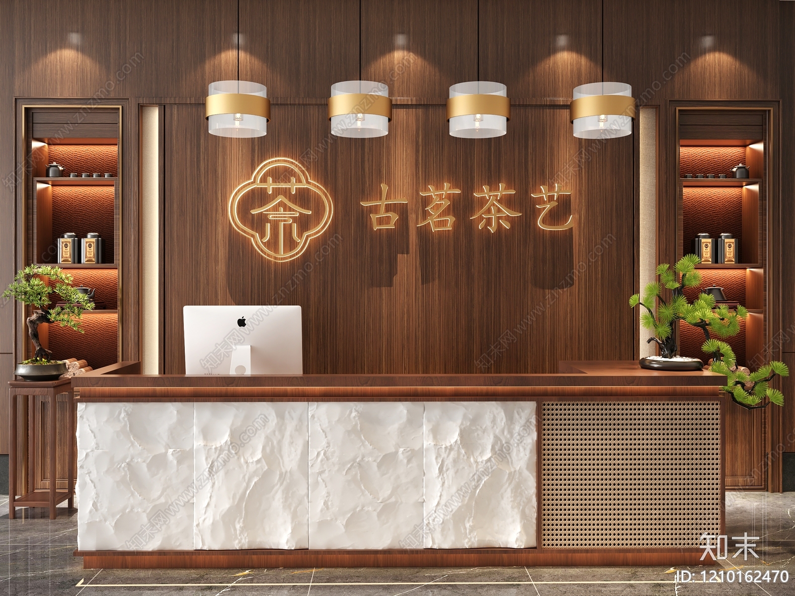 新中式前台3D模型下载【ID:1210162470】
