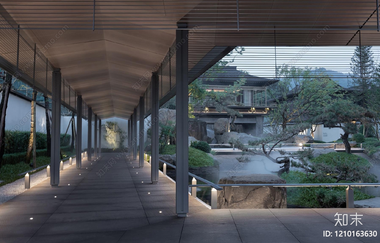 新中式小区景观下载【ID:1210163630】