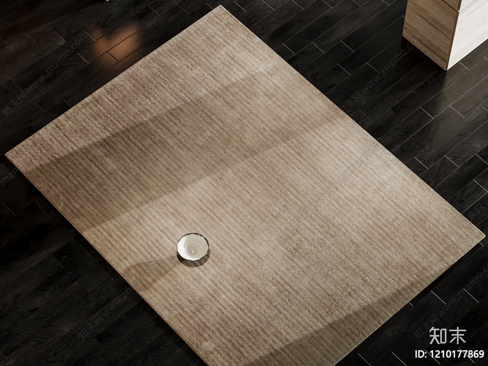 极简毛绒地毯3D模型下载【ID:1210177869】