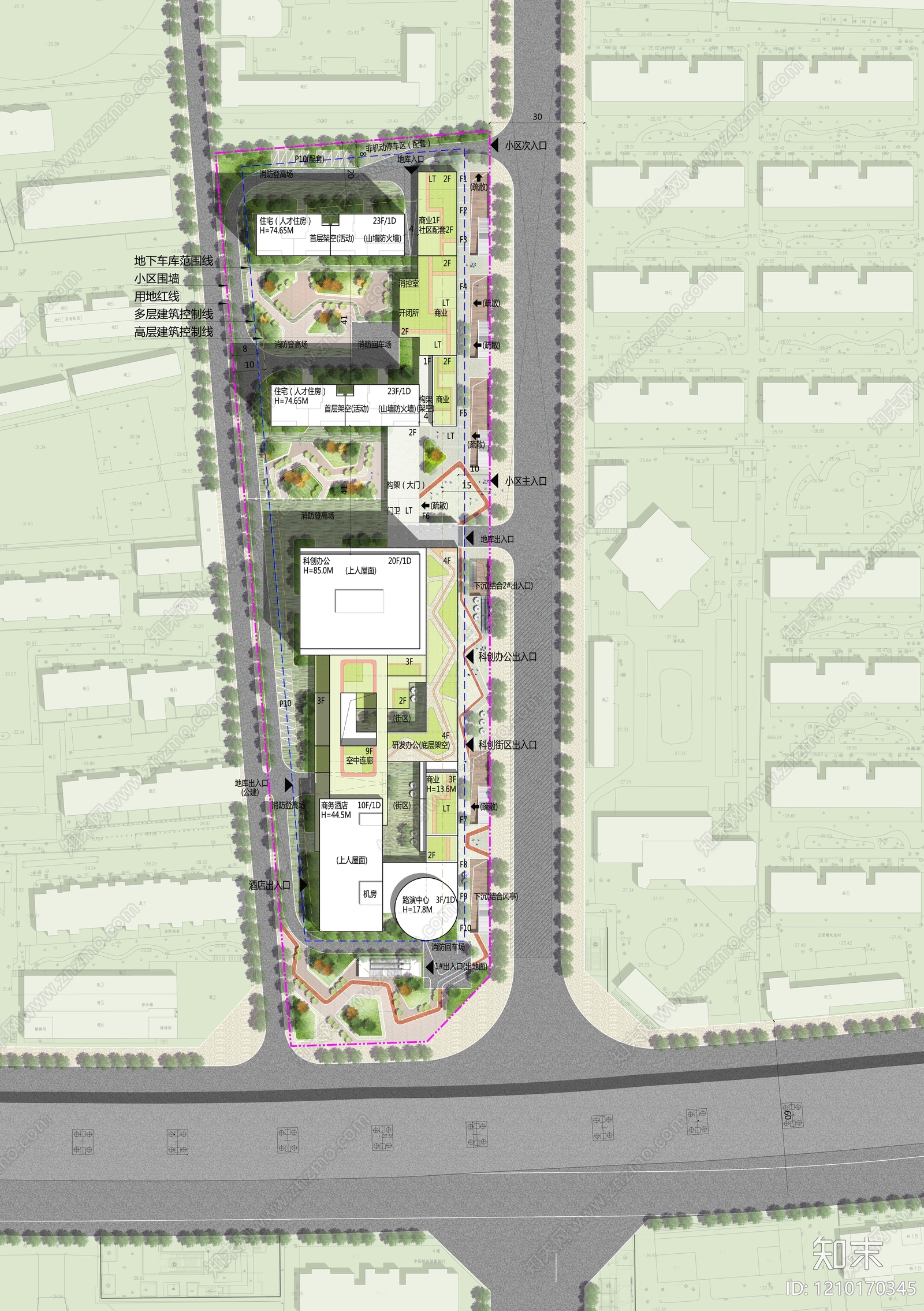 多功能商业楼施工图下载【ID:1210170345】