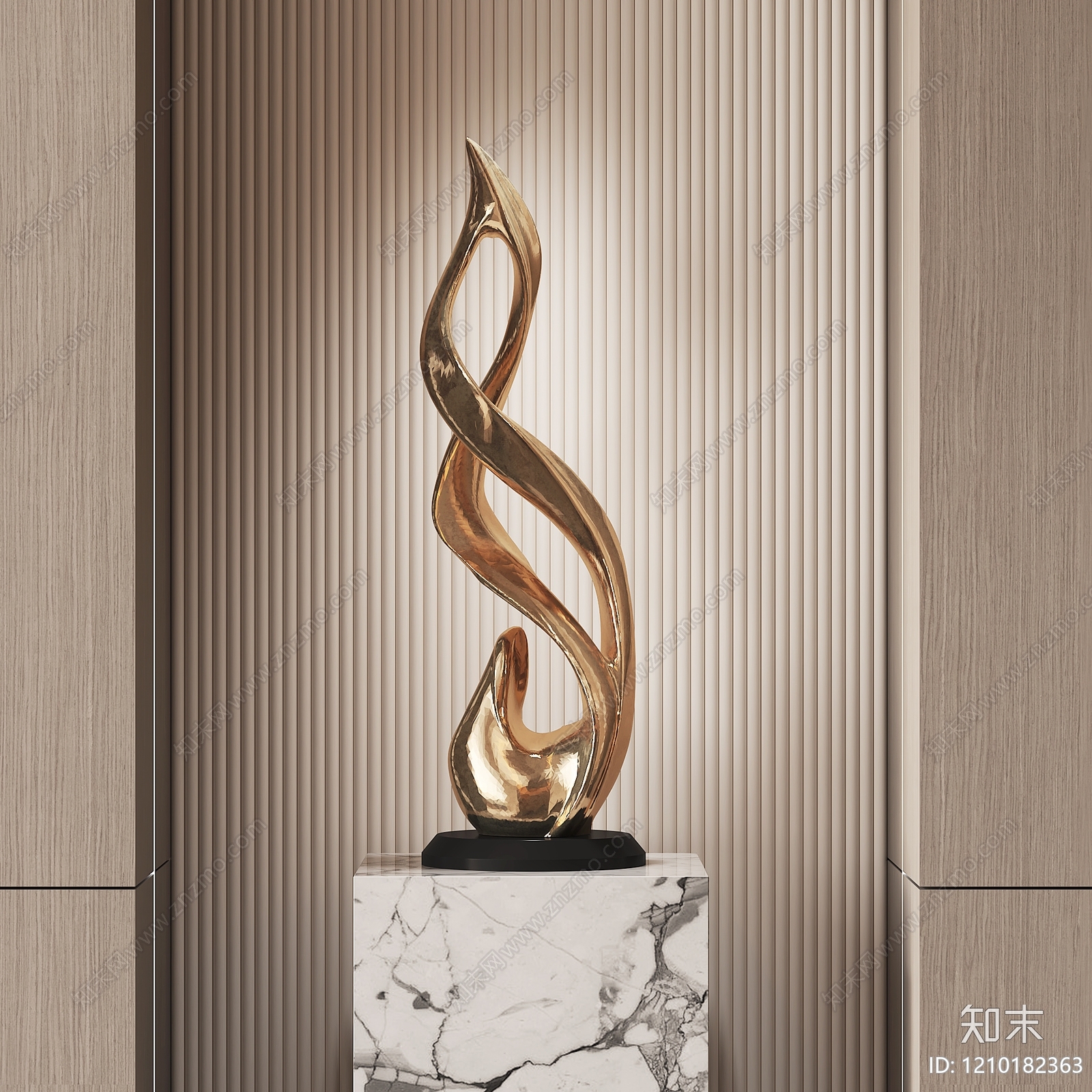 现代轻奢雕塑摆件3D模型下载【ID:1210182363】