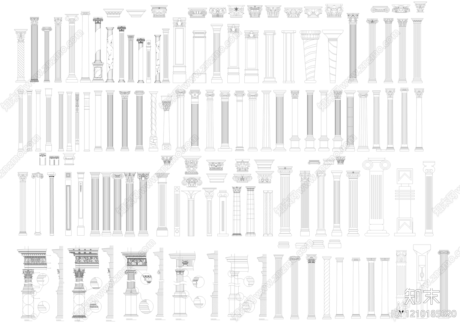 柱子节点施工图下载【ID:1210185620】