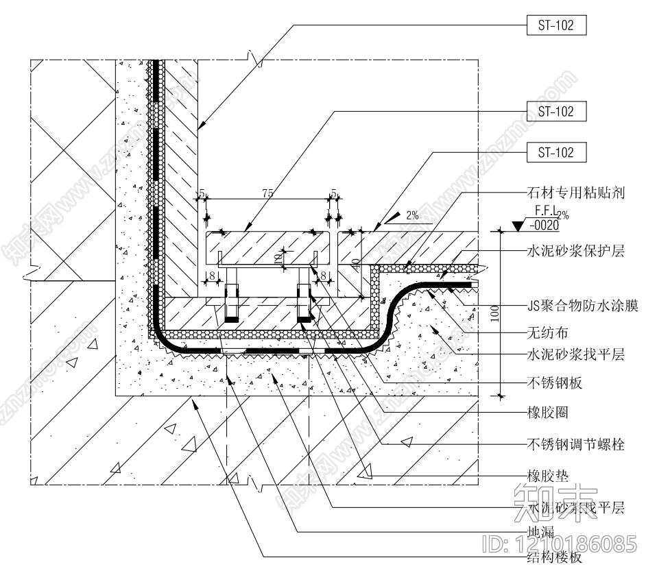 地面综合节点cad施工图下载【ID:1210186085】