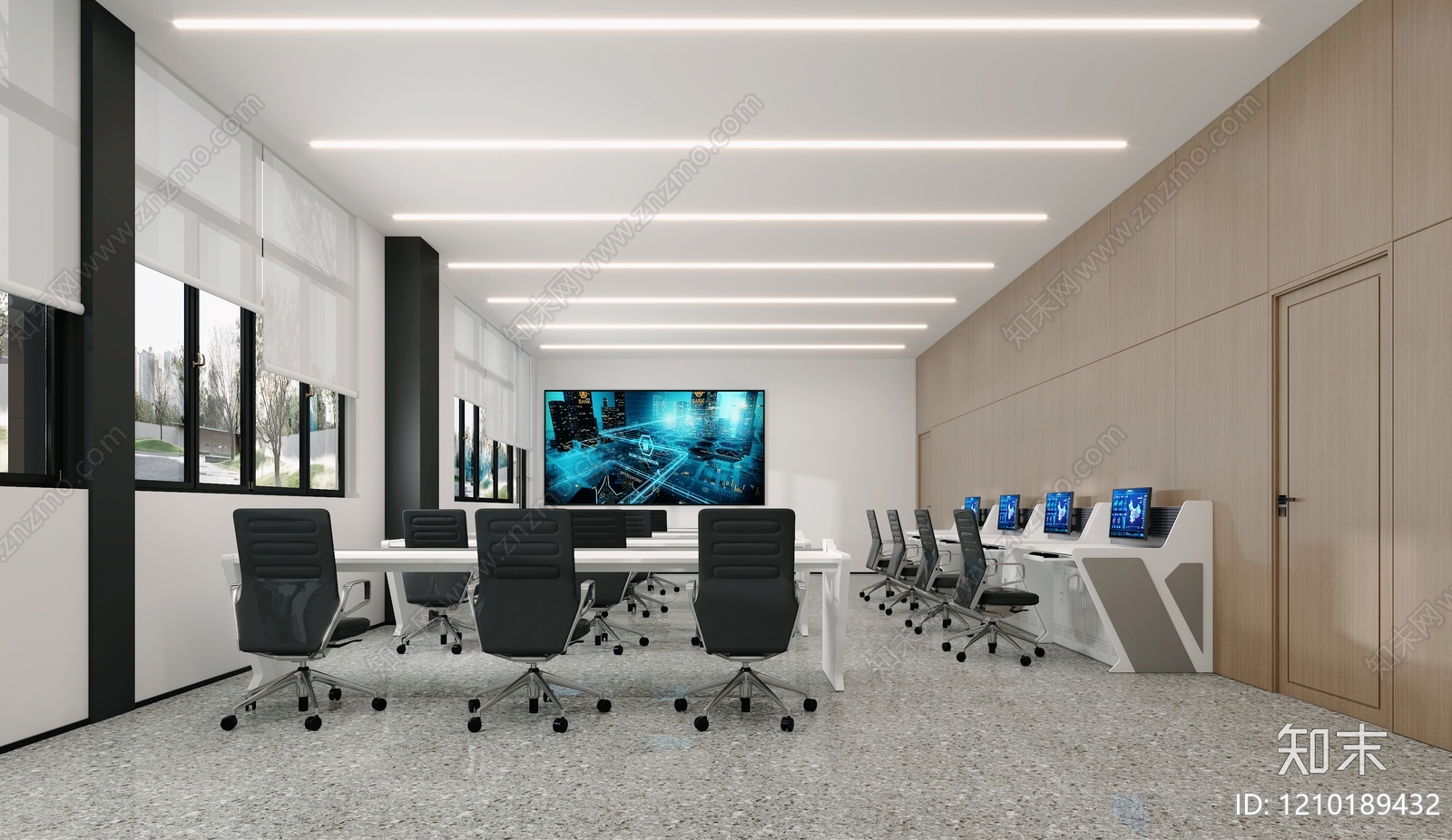 现代简约指挥中心3D模型下载【ID:1210189432】