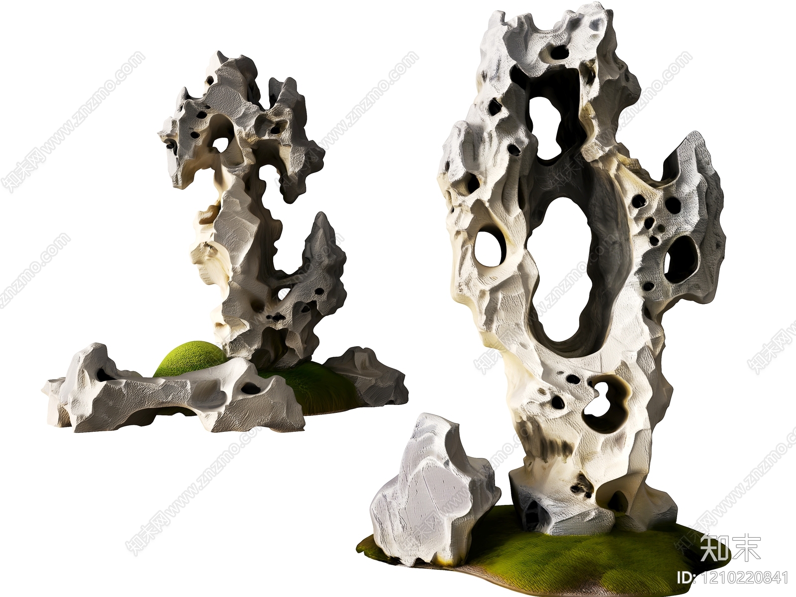 新中式景观石头3D模型下载【ID:1210220841】