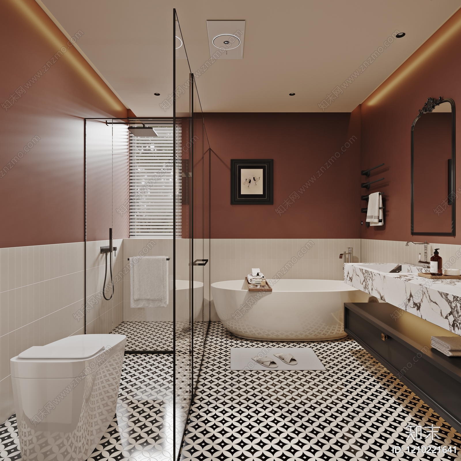 中古风卫生间3D模型下载【ID:1210221641】