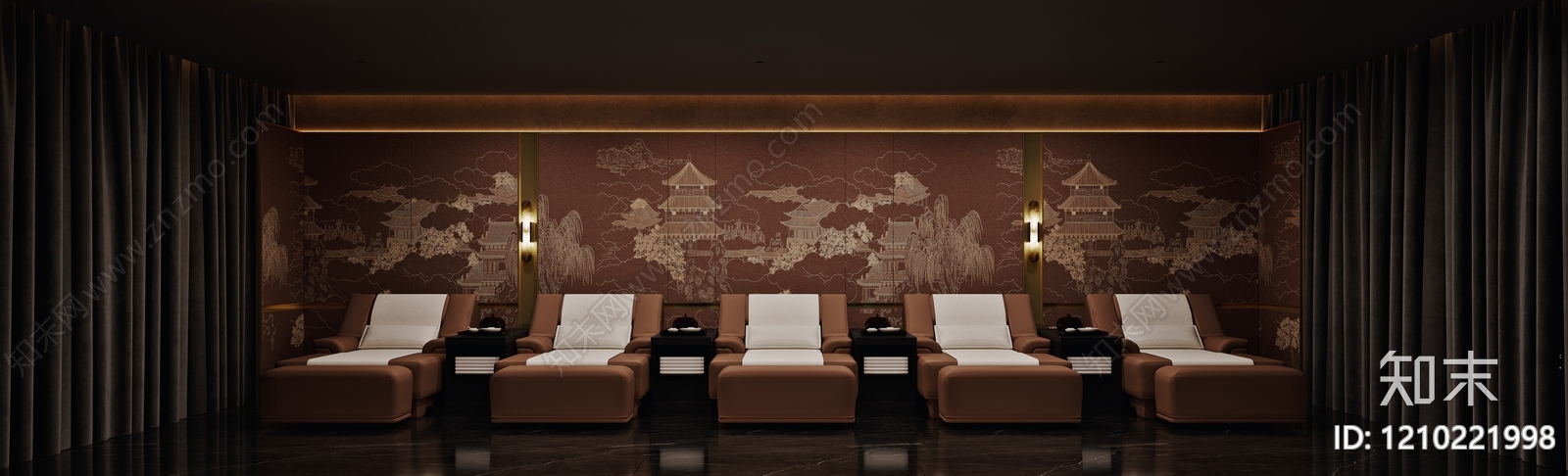 新中式足浴店3D模型下载【ID:1210221998】