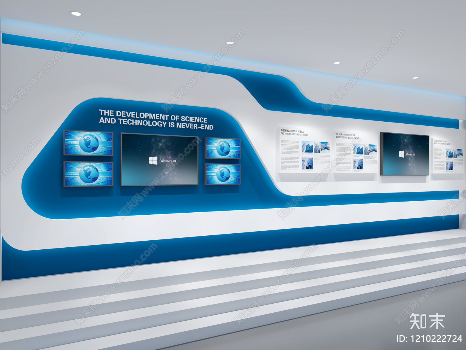 现代简约企业文化展厅3D模型下载【ID:1210222724】