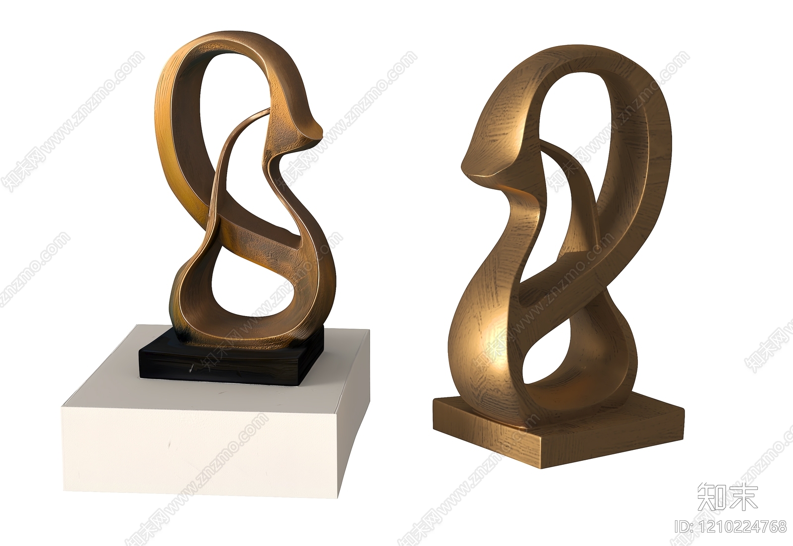 现代简约雕塑摆件3D模型下载【ID:1210224768】
