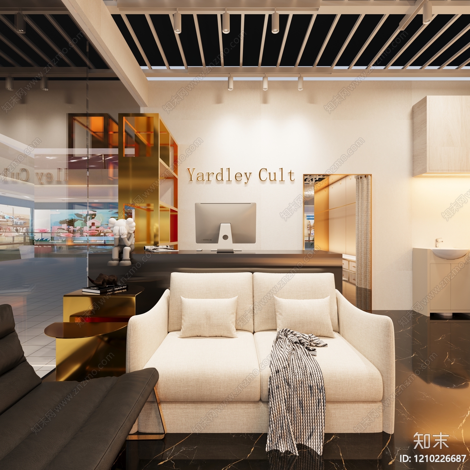 轻奢风服装店3D模型下载【ID:1210226687】