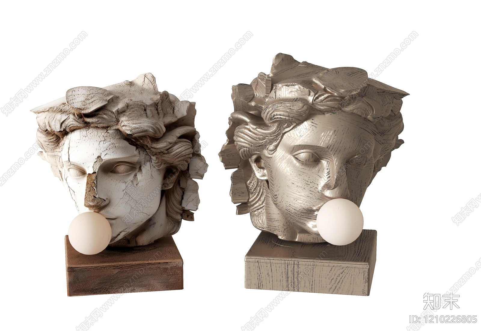 新古典主义雕塑摆件3D模型下载【ID:1210226805】