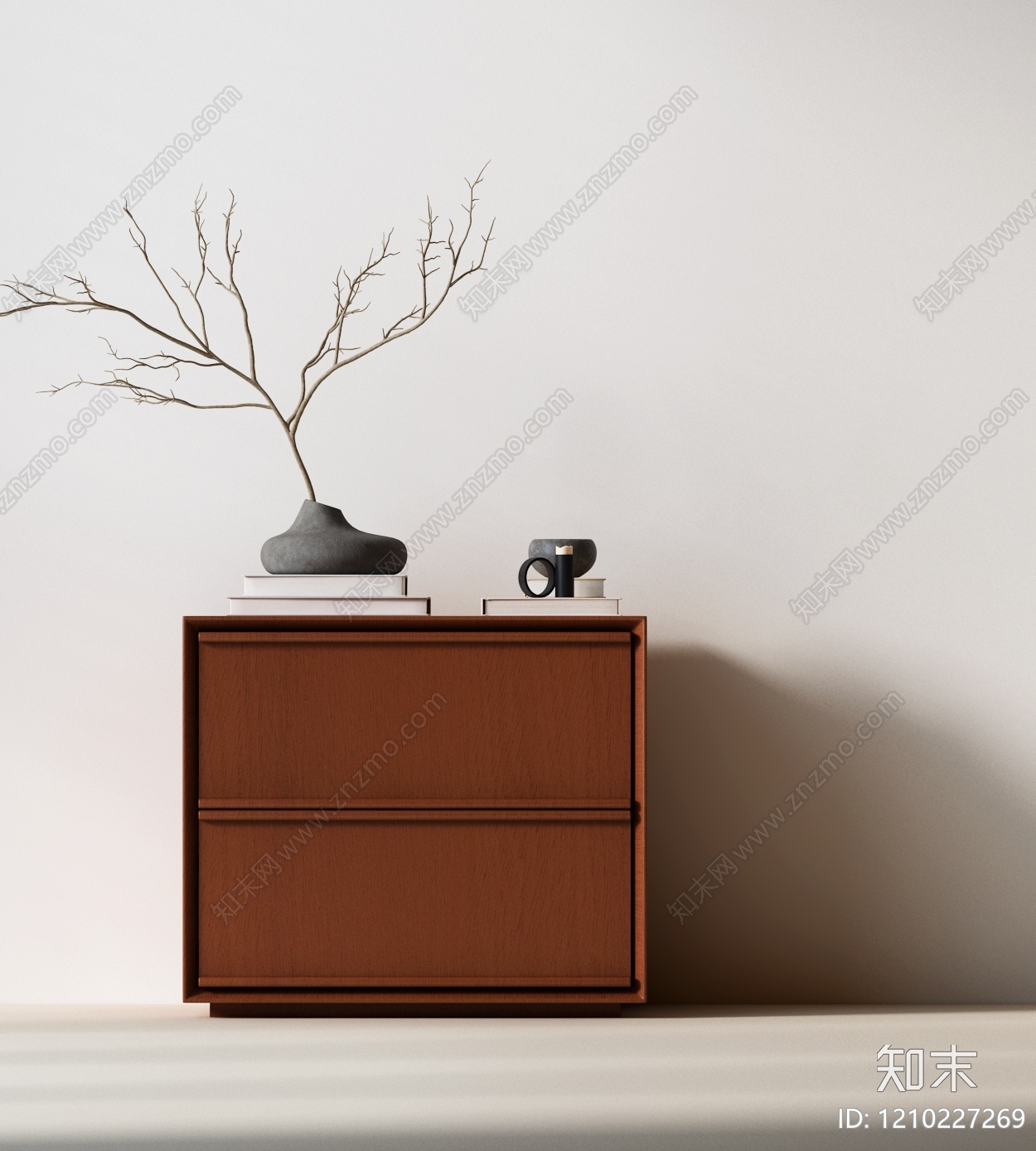 中古床头柜3D模型下载【ID:1210227269】