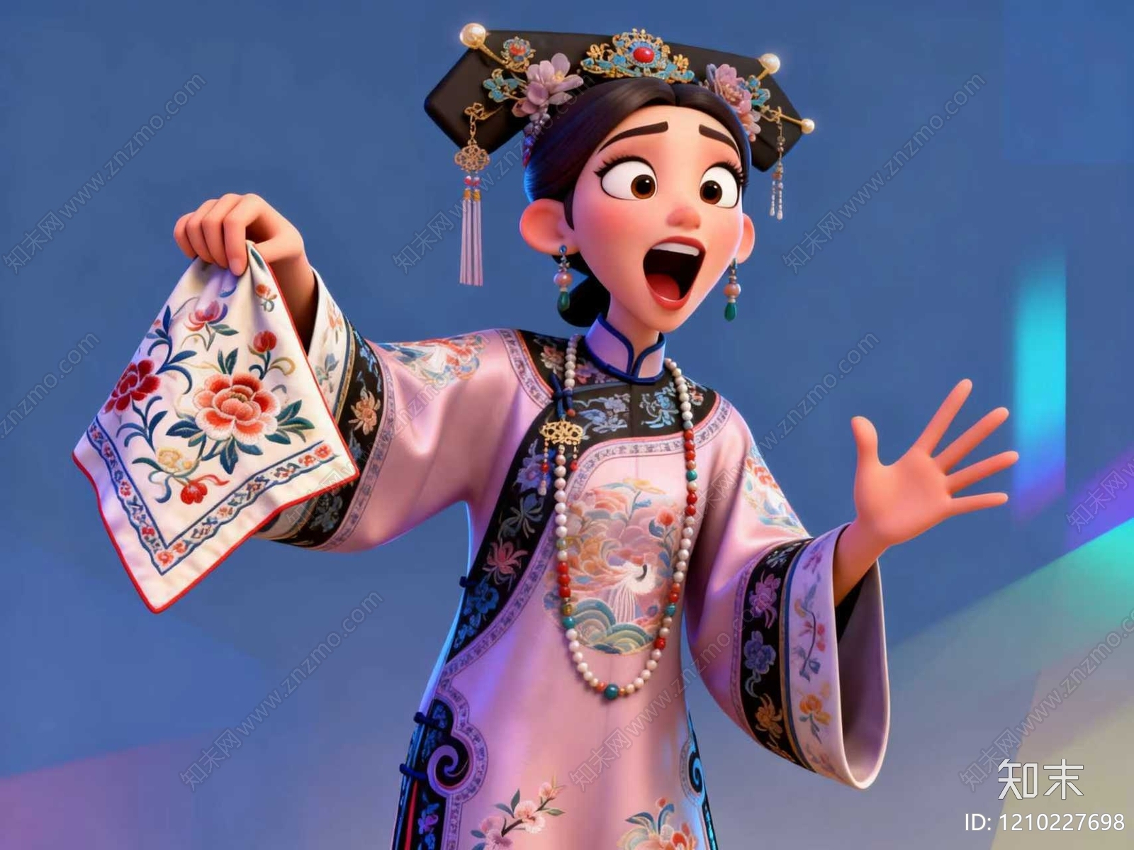新中式虚拟人物3D模型下载【ID:1210227698】