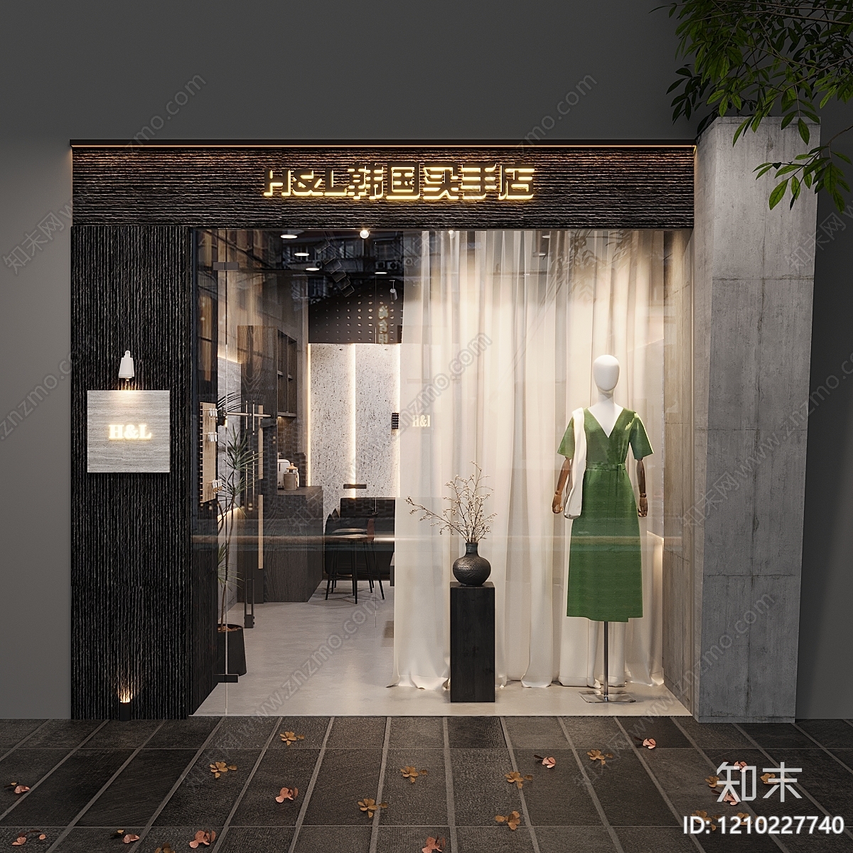 工业风门头3D模型下载【ID:1210227740】